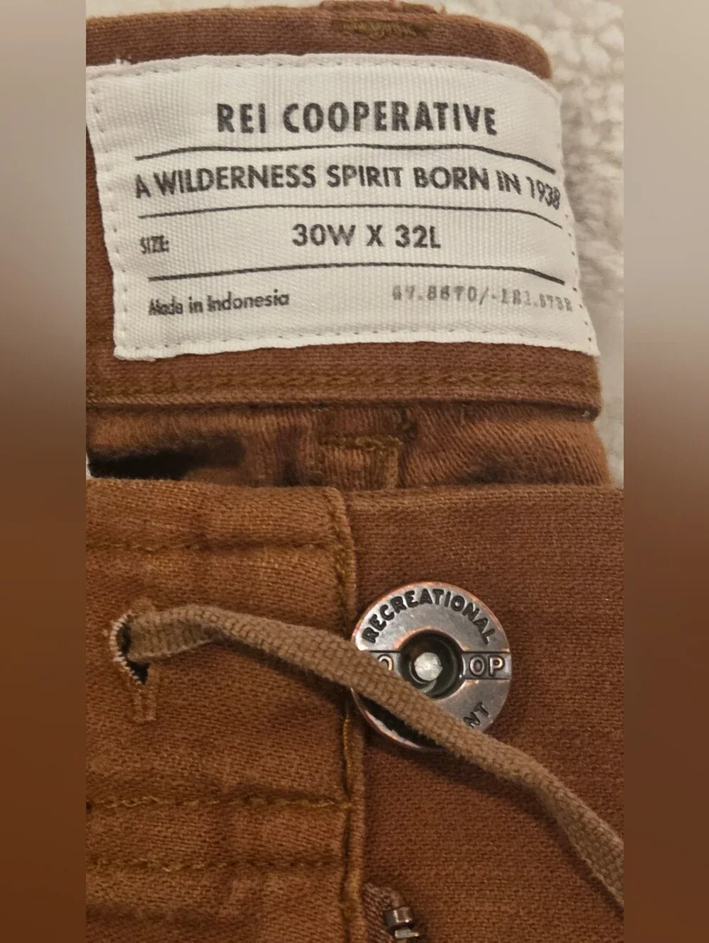Men's REI Co-op Trailsmith Drawstring Joggers in Brown 30W 32L